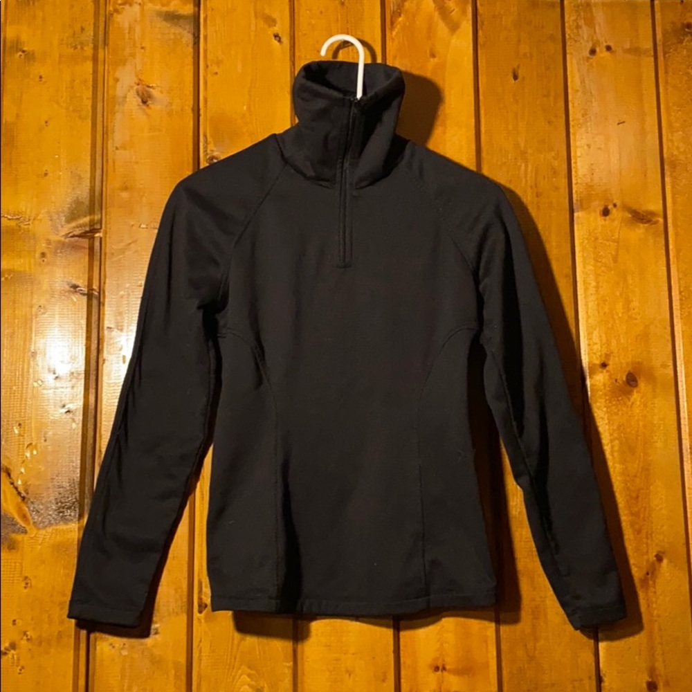 EUC fleece-lined activewear top